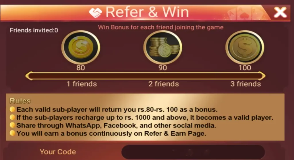share bonus in 999 rummy