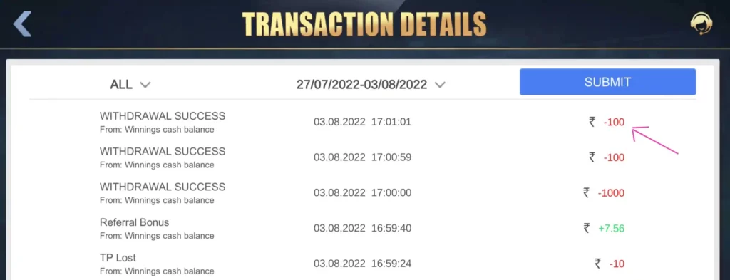 Rummy Frenzy Payment Proof