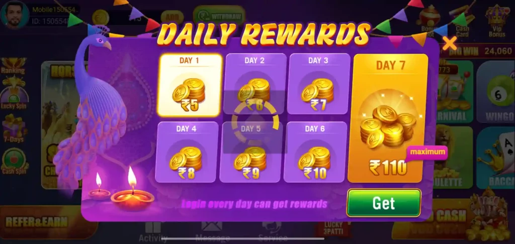 Rummy A1 Daily Bonus